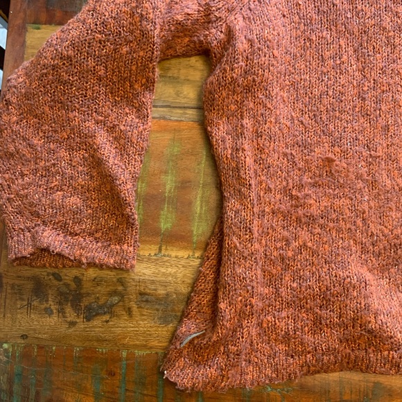 Woolrich Womens XL Zip Pullover Knit Sweater Top Red Orange Large fall Halloween - Picture 6 of 8